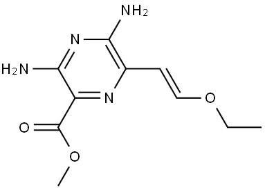 methyl (E)-3,5-diamino-6-(2-ethoxyvinyl)pyrazine-2-carboxylate Structure