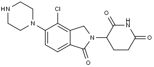 4-[4-chloro-2-(2,6-dioxopiperidin-3-yl)-1-oxo-2,3-dihydro-1H-isoindol-5-yl]piperazin Structure