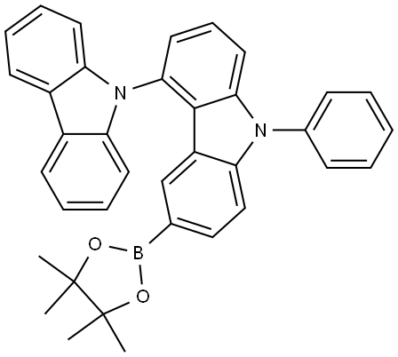 4,9′-Bi-9H-carbazole, 9-phenyl-6-(4,4,5,5-tetramethyl-1,3,2-dioxaborolan-2-yl)- Struktur