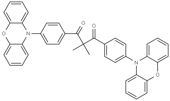1,3-bis(4-(10H-phenoxazin-10-yl)phenyl)-2,2-dimethylpropane-1,3-dione 结构式