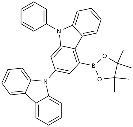 2,9′-Bi-9H-carbazole, 9-phenyl-4-(4,4,5,5-tetramethyl-1,3,2-dioxaborolan-2-yl)- 结构式