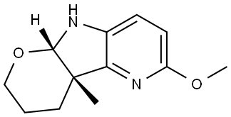 rel-(5aR,9aR)-5,5a,7,8,9,9a-Hexahydro-2-methoxy-9a-methylpyrano[3′,2′:4,5]pyrrol… Structure