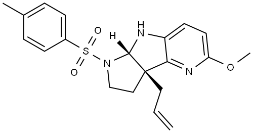 rel-(3aR,8aR)-1,2,3,3a,8,8a-Hexahydro-5-methoxy-1-[(4-methylphenyl)sulfonyl]-3a-… Structure