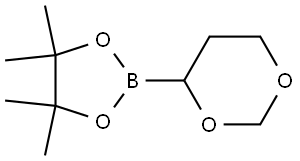 2-(1,3-dioxan-4-yl)-4,4,5,5-tetramethyl-1,3,2-dioxaborolane Struktur