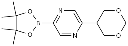 2-(1,3-dioxan-5-yl)-5-(4,4,5,5-tetramethyl-1,3,2-dioxaborolan-2-yl)pyrazine Structure