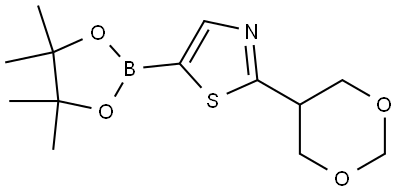 2-(1,3-dioxan-5-yl)-5-(4,4,5,5-tetramethyl-1,3,2-dioxaborolan-2-yl)thiazole Structure