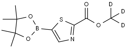 methyl-d3 5-(4,4,5,5-tetramethyl-1,3,2-dioxaborolan-2-yl)thiazole-2-carboxylate Structure