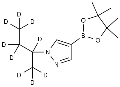 1-(butan-2-yl-d9)-4-(4,4,5,5-tetramethyl-1,3,2-dioxaborolan-2-yl)-1H-pyrazole,2241877-40-5,结构式