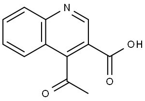 4-acetylquinoline-3-carboxylic acid 结构式