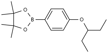 2-[4-(1-Ethylpropoxy)phenyl]-4,4,5,5-tetramethyl-1,3,2-dioxaborolane,2244749-82-2,结构式