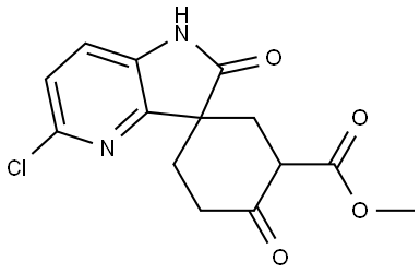 methyl 5'-chloro-2',4-dioxo-1',2'-dihydrospiro[cyclohexane-1,3'-pyrrolo[3,2-b]pyridine]-3-carboxylate,2245949-67-9,结构式