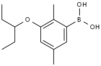 B-[3-(1-Ethylpropoxy)-2,5-dimethylphenyl]boronic acid 结构式