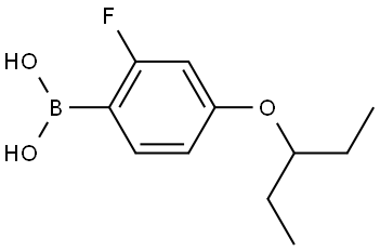 B-[4-(1-Ethylpropoxy)-2-fluorophenyl]boronic acid 结构式