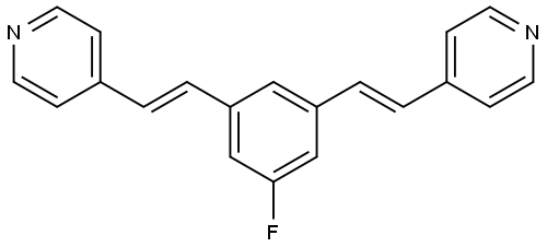 5-fluoro-1,3-bis[2-(4-pyridyl)ethenyl]benzene 结构式