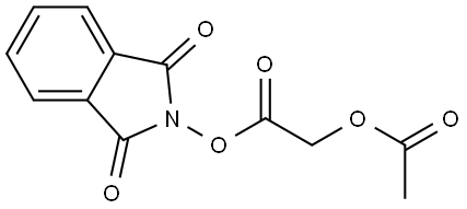 1,3-二氧代-2,3-二氢-1H-异吲哚-2-基 2-(乙酰氧基)乙酸酯 结构式