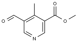 methyl 5-formyl-4-methylnicotinate Struktur