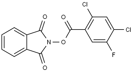 1,3-dioxo-2,3-dihydro-1H-isoindol-2-yl 2,4-dichloro-5-fluorobenzoate 化学構造式