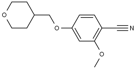 2-Methoxy-4-[(tetrahydro-2H-pyran-4-yl)methoxy]benzonitrile 结构式