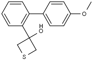 3-(4'-Methoxy[1,1'-biphenyl]-2-yl)-3-thietanol 结构式