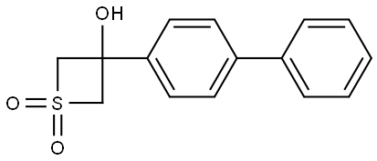 3-Thietanol, 3-[1,1'-biphenyl]-4-yl-, 1,1-dioxide Structure