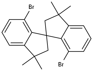 (1R)-7,7'-Dibromo-2,2',3,3'-tetrahydro-3,3,3',3'-tetramethyl-1,1'-spirobi[1H-indene Structure