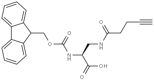 Nα-Fmoc-Nβ-pentynoyl-2,3-diaminopropionicacid,≥98%(Assaybytitration,HPLC) 结构式