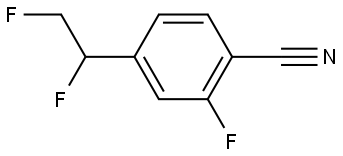 4-(1,2-Difluoroethyl)-2-fluorobenzonitrile Structure