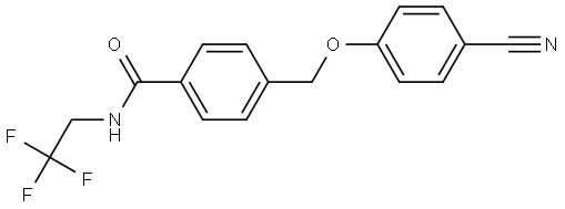 4-[(4-Cyanophenoxy)methyl]-N-(2,2,2-trifluoroethyl)benzamide Structure