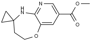 methyl 2',3'-dihydro-5'H-spiro[cyclopropane-1,4'-pyrido[3,2-b][1,4]oxazepine]-8'-carboxylate Structure