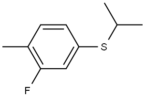 2-Fluoro-1-methyl-4-[(1-methylethyl)thio]benzene,2254572-81-9,结构式