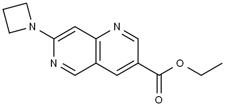 ethyl 7-(azetidin-1-yl)-1,6-naphthyridine-3-carboxylate Structure