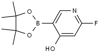 2-fluoro-5-(4,4,5,5-tetramethyl-1,3,2-dioxaborolan-2-yl)pyridin-4-ol Struktur