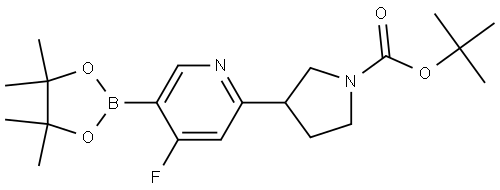 tert-butyl 3-(4-fluoro-5-(4,4,5,5-tetramethyl-1,3,2-dioxaborolan-2-yl)pyridin-2-yl)pyrrolidine-1-carboxylate|