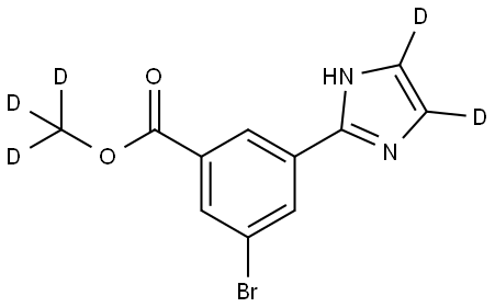 methyl-d3 3-bromo-5-(1H-imidazol-2-yl-4,5-d2)benzoate|