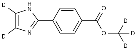 methyl-d3 4-(1H-imidazol-2-yl-4,5-d2)benzoate 结构式