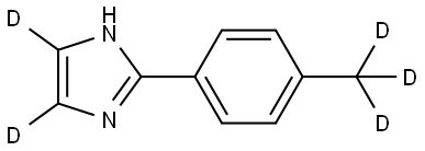 2-(4-(methyl-d3)phenyl)-1H-imidazole-4,5-d2 Structure