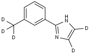 2-(3-(methyl-d3)phenyl)-1H-imidazole-4,5-d2 Structure