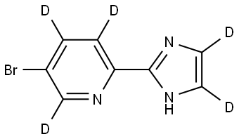 5-bromo-2-(1H-imidazol-2-yl-4,5-d2)pyridine-3,4,6-d3 Structure