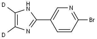 2-bromo-5-(1H-imidazol-2-yl-4,5-d2)pyridine,2256713-86-5,结构式