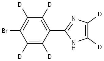 2-(4-bromophenyl-2,3,5,6-d4)-1H-imidazole-4,5-d2,2256713-92-3,结构式