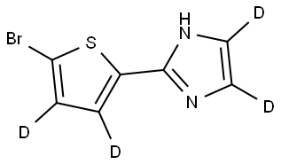 2-(5-bromothiophen-2-yl-3,4-d2)-1H-imidazole-4,5-d2 Structure