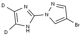 4-bromo-1-(1H-imidazol-2-yl-4,5-d2)-1H-pyrazole 结构式