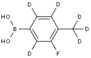 (3-fluoro-4-(methyl-d3)phenyl-2,5,6-d3)boronic acid Structure