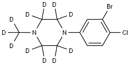 1-(3-bromo-4-chlorophenyl)-4-(methyl-d3)piperazine-2,2,3,3,5,5,6,6-d8 结构式