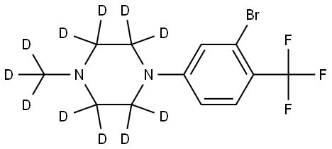 1-(3-bromo-4-(trifluoromethyl)phenyl)-4-(methyl-d3)piperazine-2,2,3,3,5,5,6,6-d8,2256740-32-4,结构式