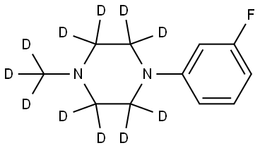 1-(3-fluorophenyl)-4-(methyl-d3)piperazine-2,2,3,3,5,5,6,6-d8 Structure