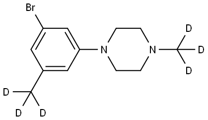 1-(3-bromo-5-(methyl-d3)phenyl)-4-(methyl-d3)piperazine,2256741-27-0,结构式