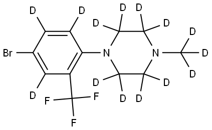 1-(4-bromo-2-(trifluoromethyl)phenyl-3,5,6-d3)-4-(methyl-d3)piperazine-2,2,3,3,5,5,6,6-d8 Structure