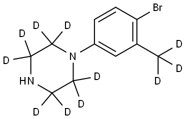 1-(4-bromo-3-(methyl-d3)phenyl)piperazine-2,2,3,3,5,5,6,6-d8 化学構造式