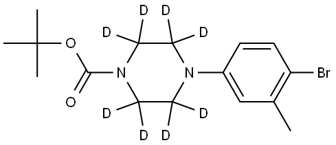 tert-butyl 4-(4-bromo-3-methylphenyl)piperazine-1-carboxylate-2,2,3,3,5,5,6,6-d8,2256741-84-9,结构式